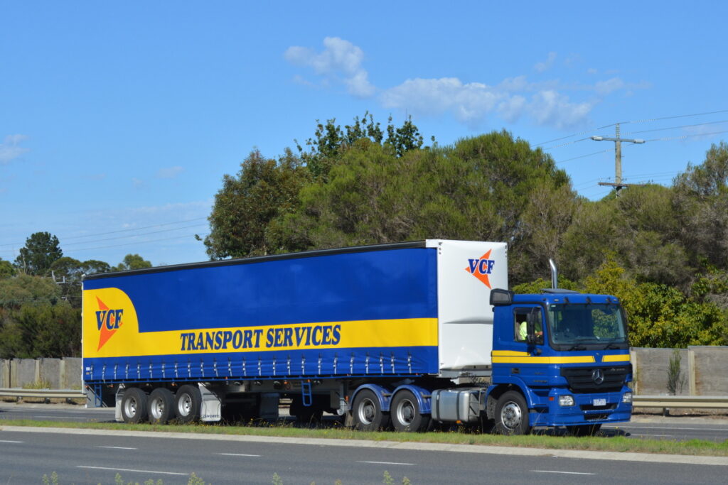 VCF truck driving on highway